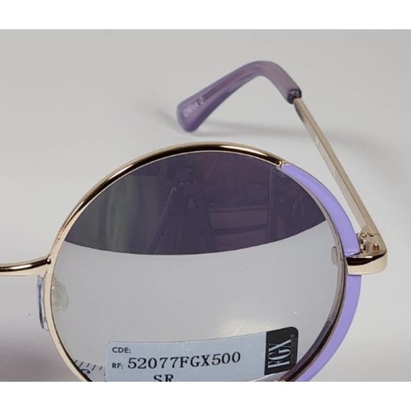 FGX by Foster Grant Gold & Purple Full Round Metal Frame Sunglasses 52077FGX500 - Picture 9 of 11